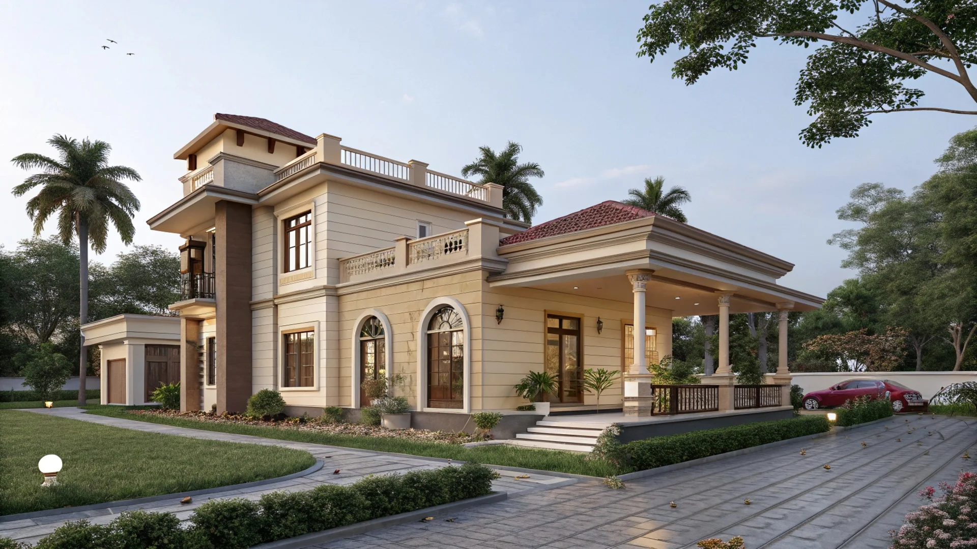 Garden bungalow in shantiniketan