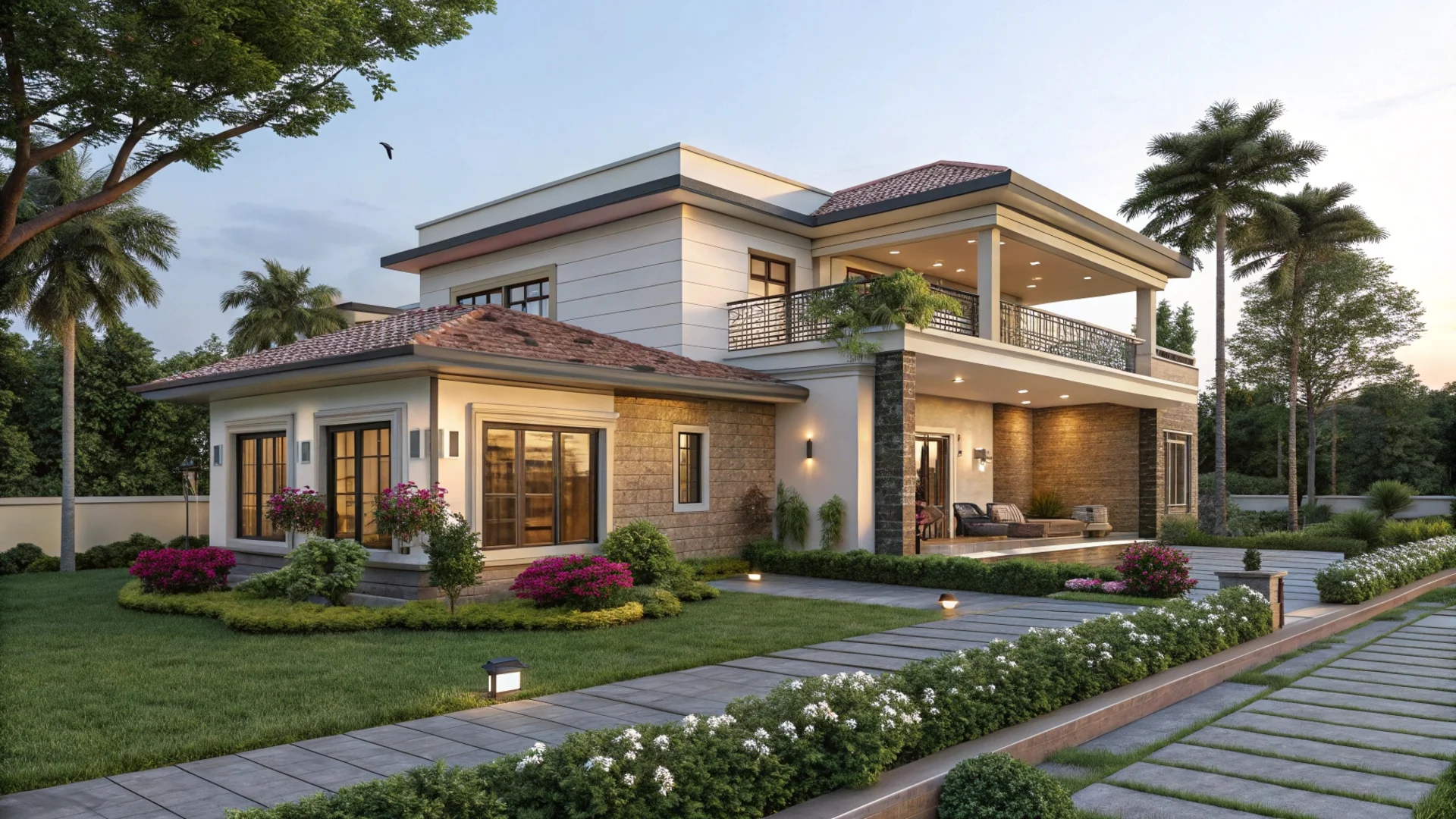 Garden bungalow in shantiniketan